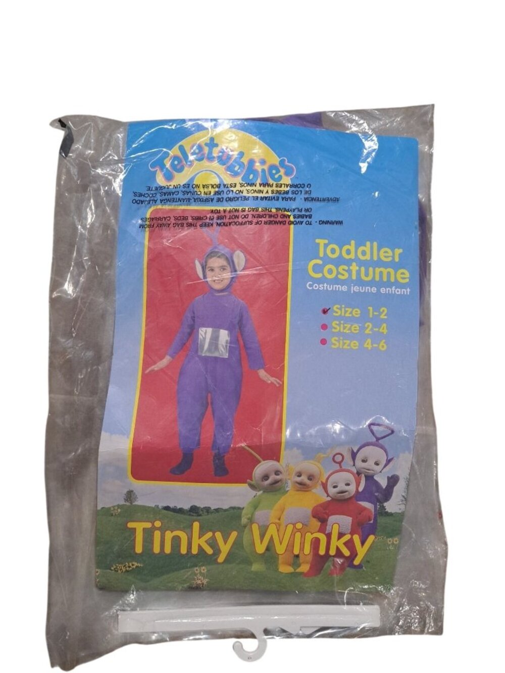 Teletubbies Tinky Winky Toddler Costume Size 1-2 Purple Outfit  Headpiece New